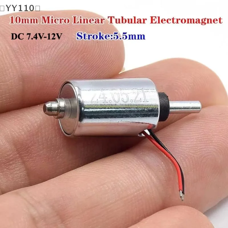 

tipoYY110 Selbst1 Piece DIY Замок отпечатков пальцев DC 7,4 В 9 В 12 В Мини Круглый 10 мм цилиндр всасывания Push-Pull Тип линейный соленоидный электромагнит