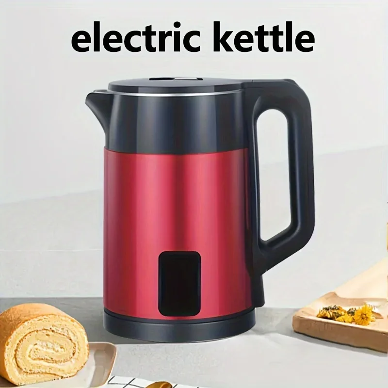 Electric Kettle,LCD Screen Multifunctional Automatically Powers Off When Opened,Double Layer Anti Scald 304 Stainless Steel Body