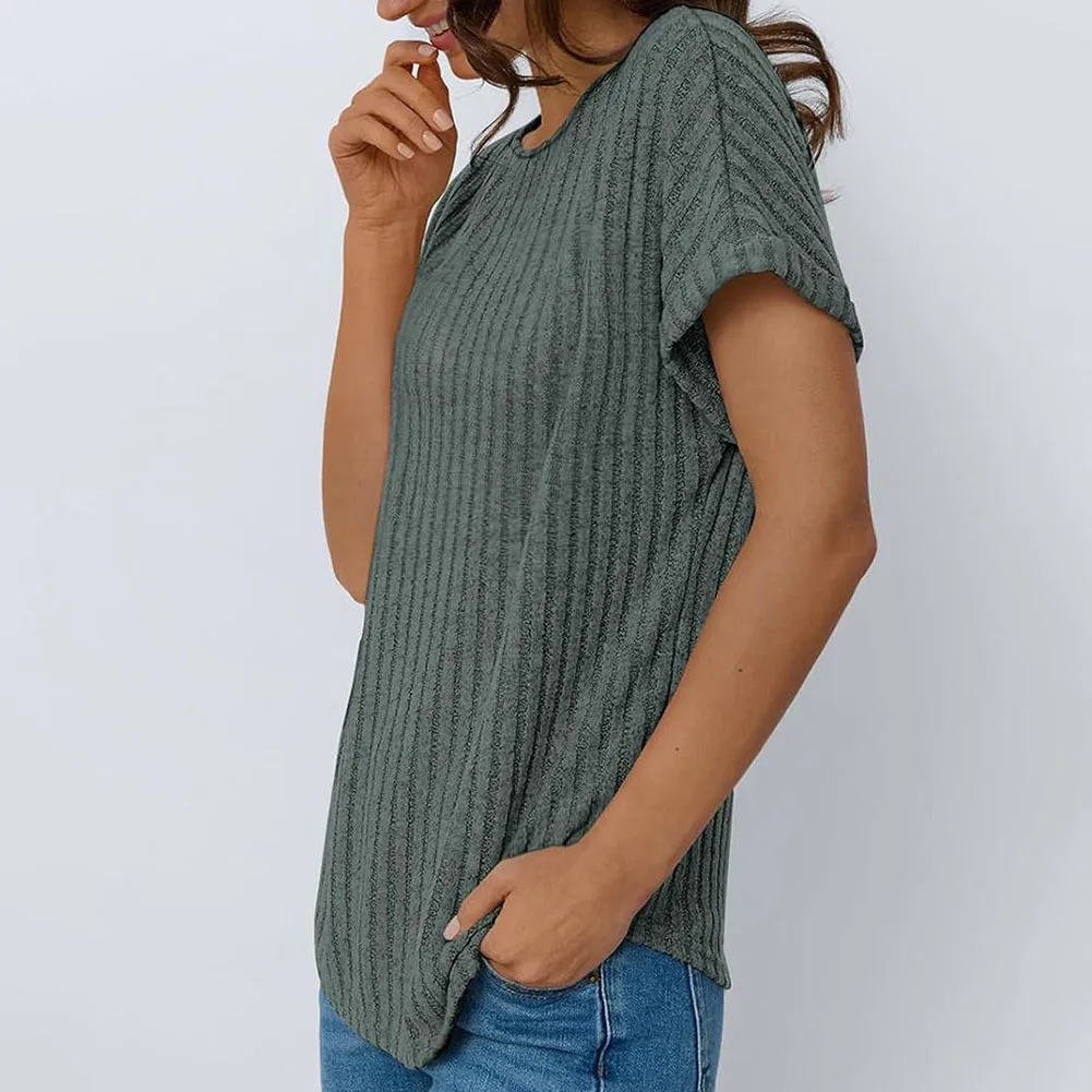 

Fashionable T-shirt Casual Blouses Perfect For Spring Loose Fit T-shirt For Ladies Women's Clothing Street Style