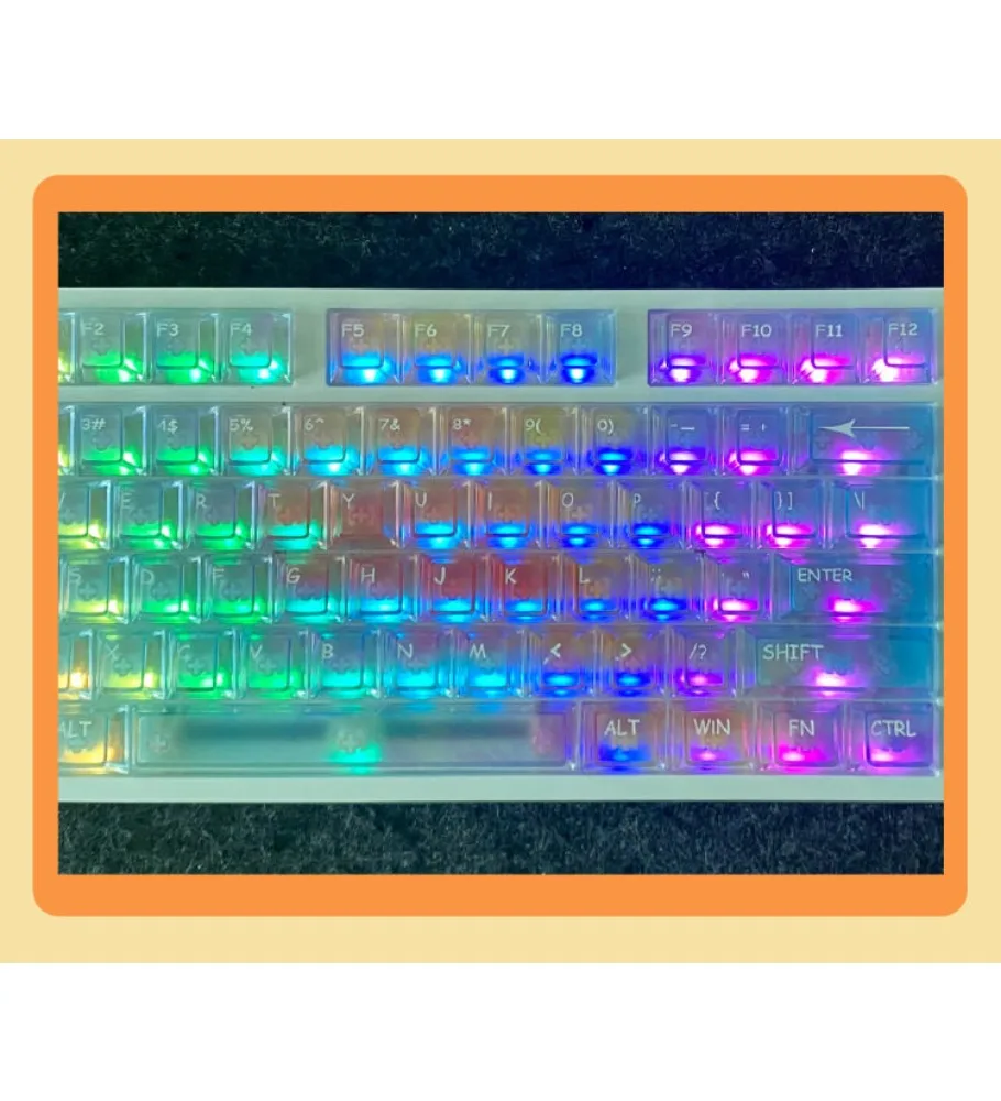 Symphony Mist Personalized Keycaps High Value PC Material Cute Original Highly Transparent Keycaps Customized Keyboard