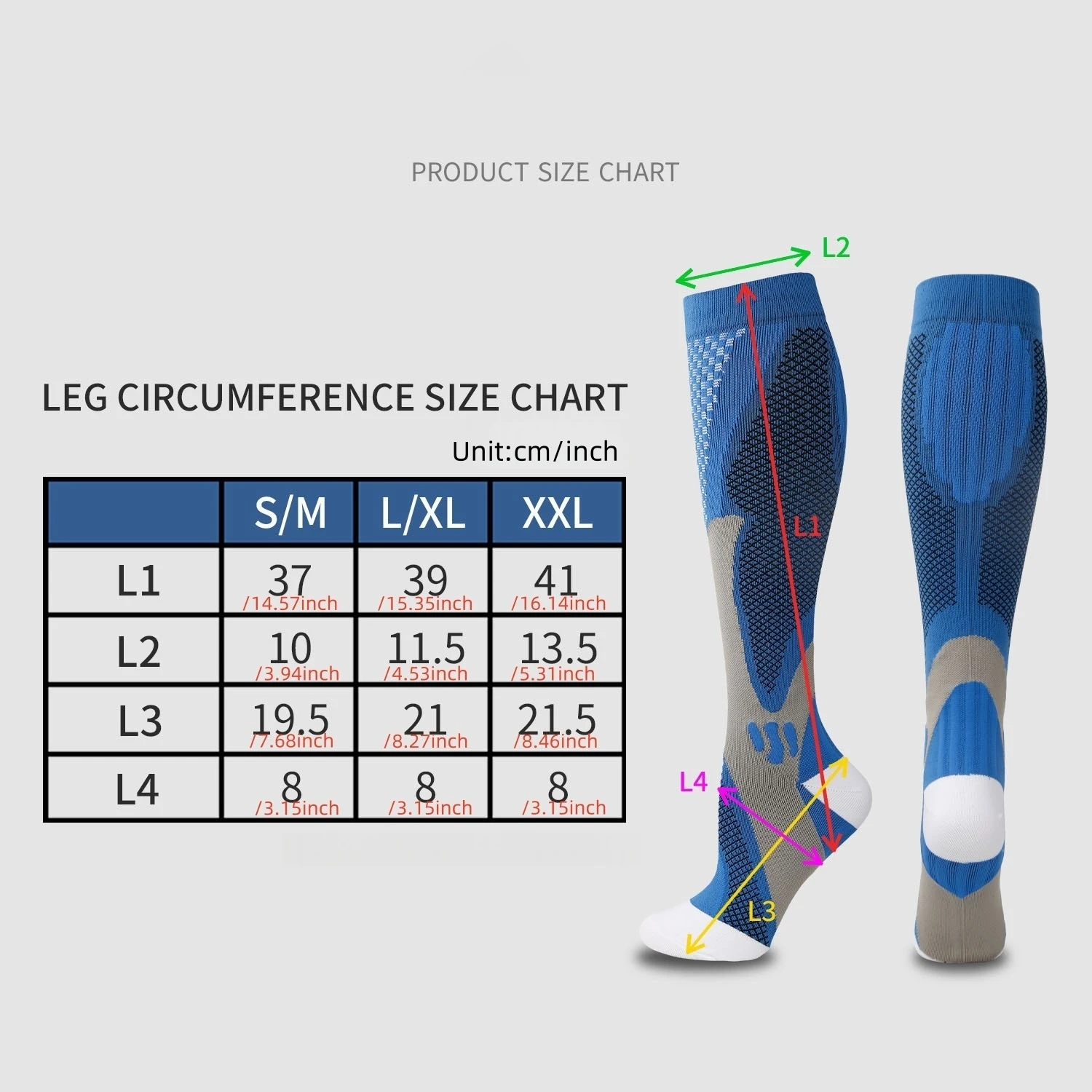 Cross Border Nylon Compression Socks For Men Women Cycling Running Football Socks Outdoor Sports Socks view 4