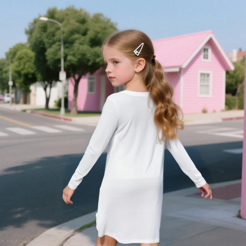 Girls Fashion Unicorn Digital Print Imitation Denim Fake Two-piece Dress