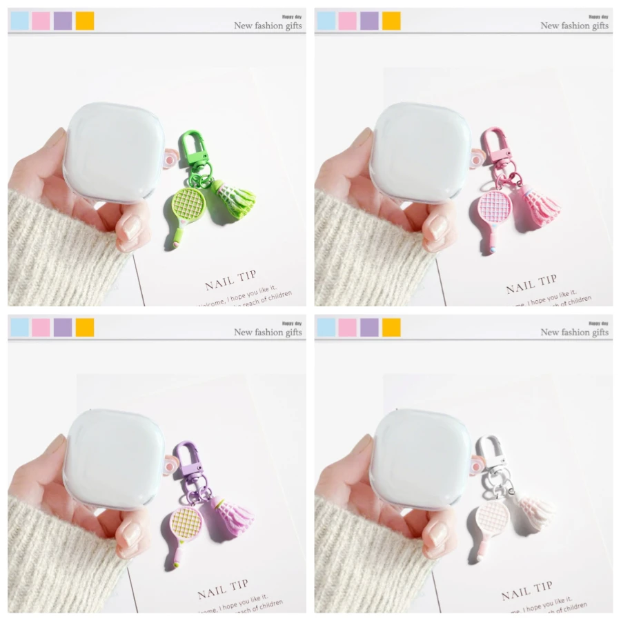 for badminton Case For Galaxy Buds Core/2PRO/Live/pro/FE Case Silicone Headphone Cover For Samsung Galaxy Buds2