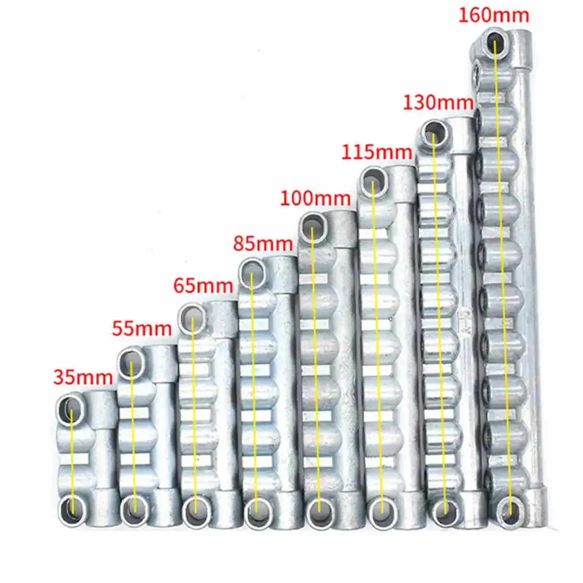 1/8\'\' BSP M8x1 M10x1 Female 2/3/4/5/6/7/8/9/10/12 Ports Aluminum Lube Oil Piston Distributor Value Manifold Block Centralized