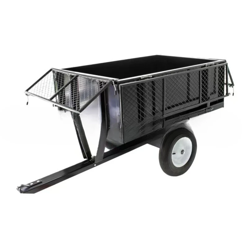 Garden Traction Cart Roll Tractor All Terrain Garden Trailer Removable Side Panel Trailer Garden Utility Vehicle