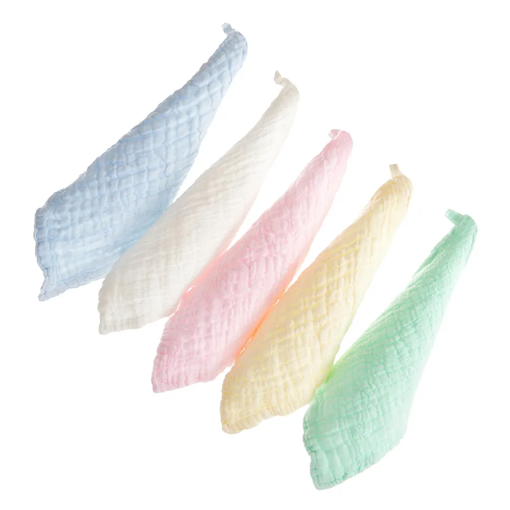 6Pcs Cotton Baby Saliva Towels Gauze Kerchiefs Multi-Function Drool Bibs for Newborns Toddlers Comfortable Skin-Friendly Face
