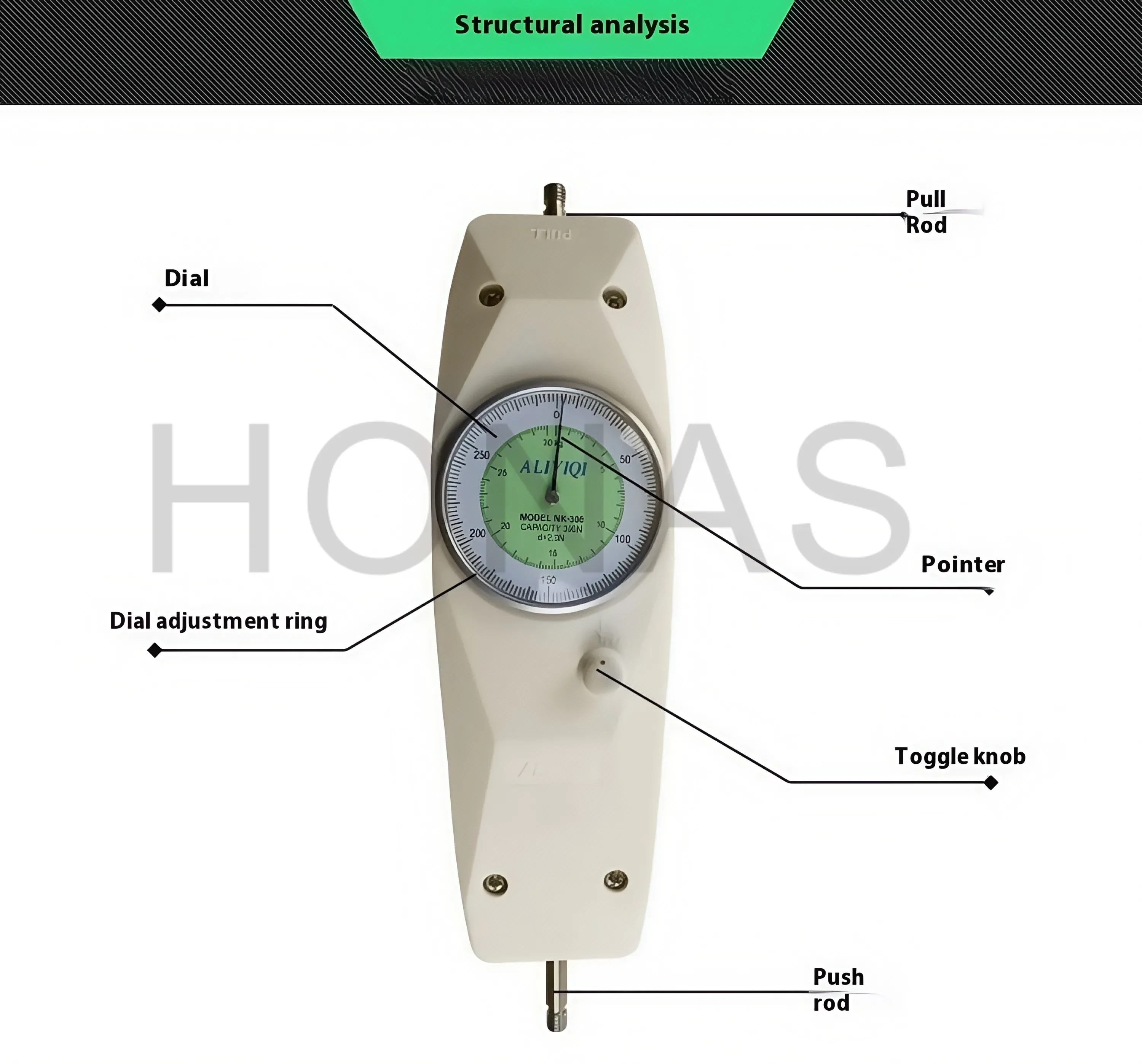 NK Pointer Push Tension Meter FIXTURE Dynamometer Frame Tension Pressure Machine untuk Elektronik Listrik Tegangan Tinggi dan Rendah