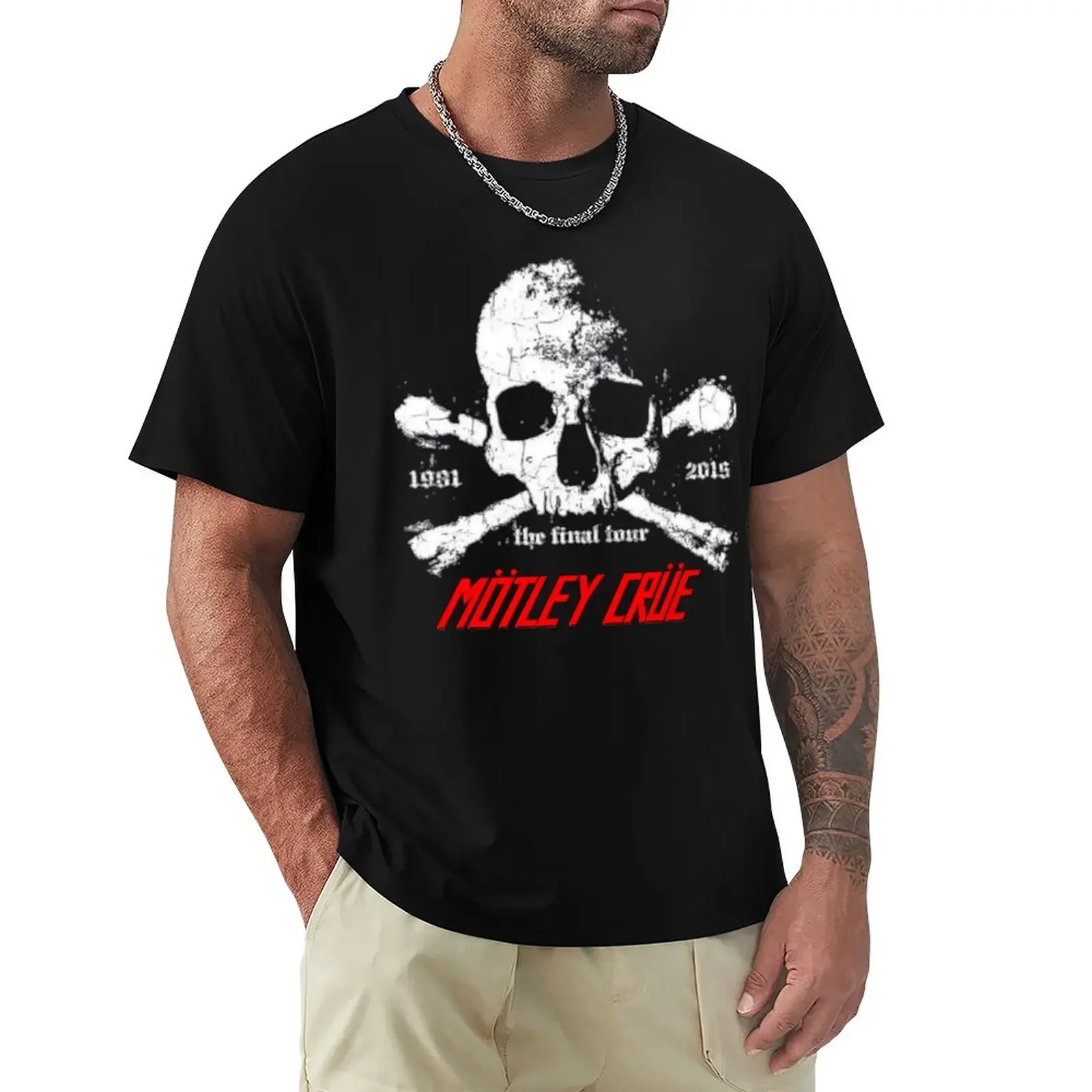 

Skull crue T-Shirt korean fashion sweat mens cotton t shirts aesthetic clothes boys whites oversizeds men clothing