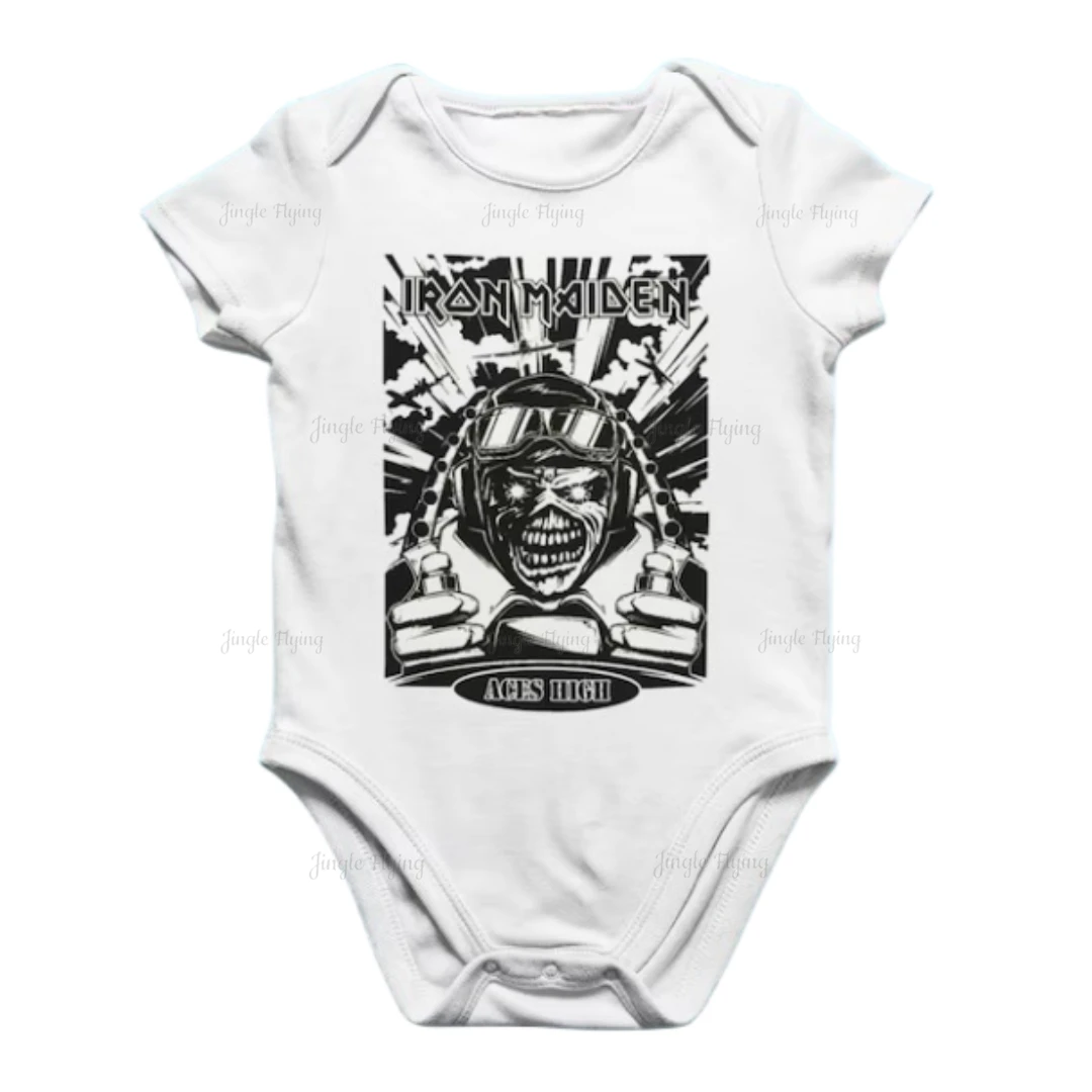 Trooper Invasion Of Rarities Album Eddie Soldier Heavy Metal Band Art Baby Romper Clothes Baby Onesie Set