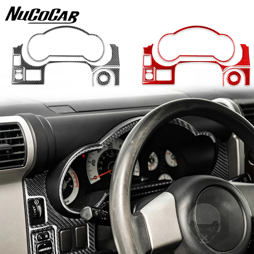 For Toyota FJ Cruiser 2007-2021 Carbon Fiber Speedometer Instrument Panel Set Trim Car Interior Accessories Decorative Stickers