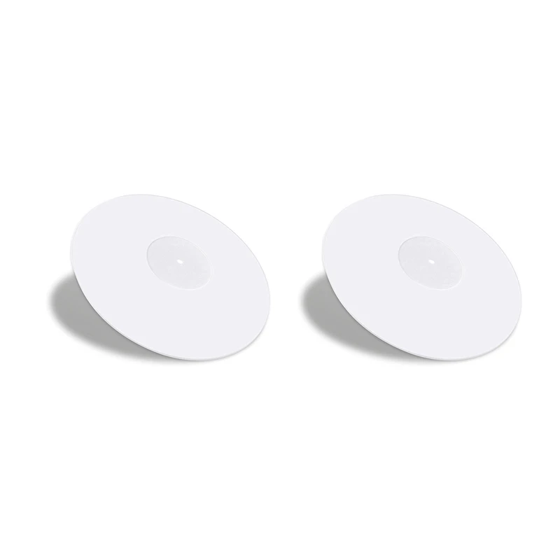 2X Turntable Acrylic Slipmat For Vinyl LP Record Players - 2.5Mm Thick Provides Tighter Bass - 12Inch Platter Mat(White)