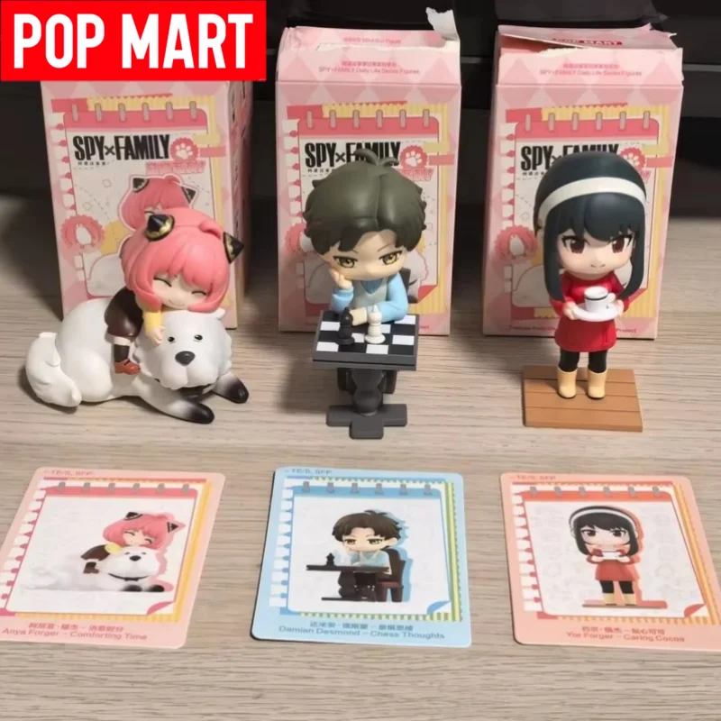 Neue Original POP MART Spy X Family Anya Forger Alltagsleben-Serie Blind Box Sammlerstück Anime-Figur Modell Geburtstags- und Feiertagsgeschenk
