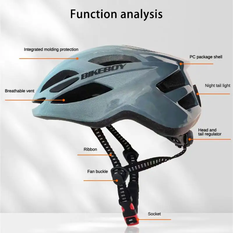 Adjustable Fit -piece Helmet Stylish Cycling Gear 2024 Outdoor Sports Equipment Trends 2024 Integrated Design