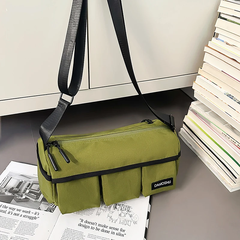 

New Men Crossbody Bags Men's Shoulder Bags Boy Messenger Bags Man Handbags for Travel Casual Large Satchel Army Green