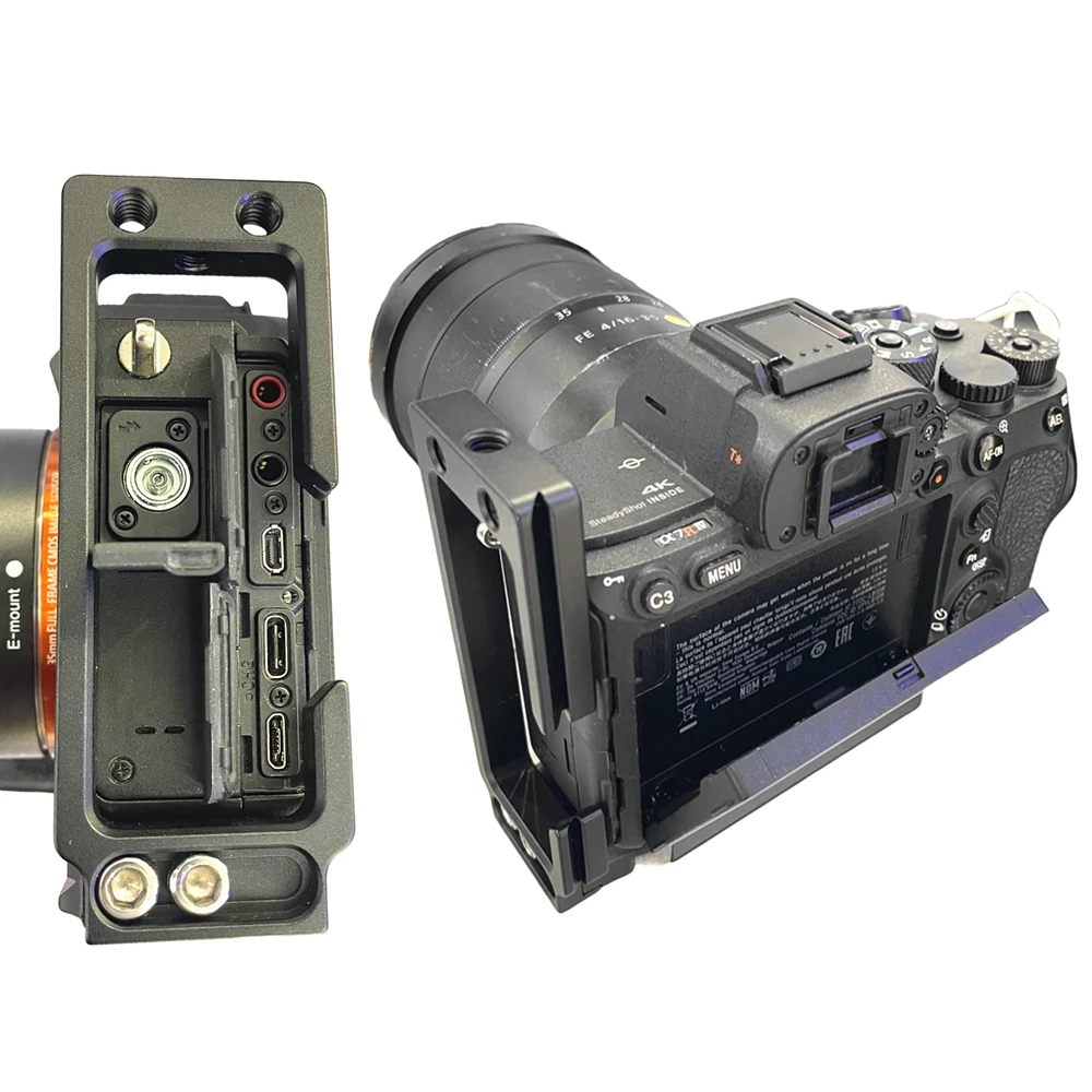 A7R4 Cable Lock Tripod Quick L-shaped Plate Holder for Sony A7R IV A7RIV ILCE-7RM4 Camera Tether Shooting & Live Streaming