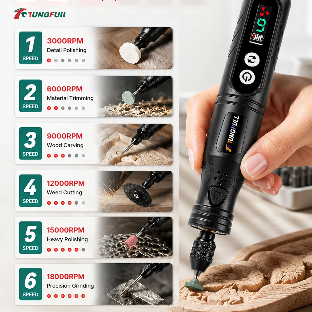 TUNGFULL 충전식 로터리 공구 키트 휴대용 무선  - Rotary Tool Kit 리뷰 및 가격