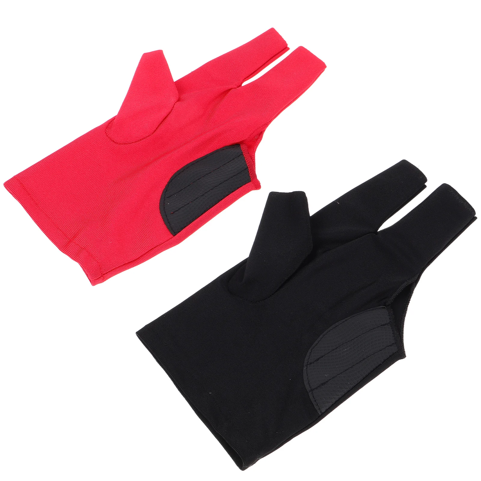 Guantes de billar elásticos de 3 dedos, guantes de tiro para piscina, jugadores de juegos de billar, mano izquierda, 2 uds.