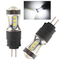 2Pcs White HP24W LED Bulbs For Citroen C5 DRL Peugeot 3008 5008 Daytime Running Light No-Polarity G4 Lamp 6000K 12-24V