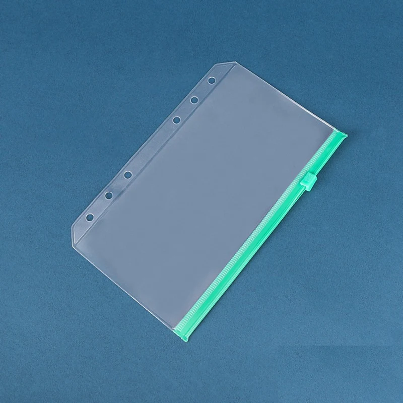 12 Stuks A6 6-Holes Bindmiddel Zak Waterdicht Pvc Budget Enveloppen Rits Bindmiddel Zakjes Voor Notebook Planner Reis Bindmiddelen