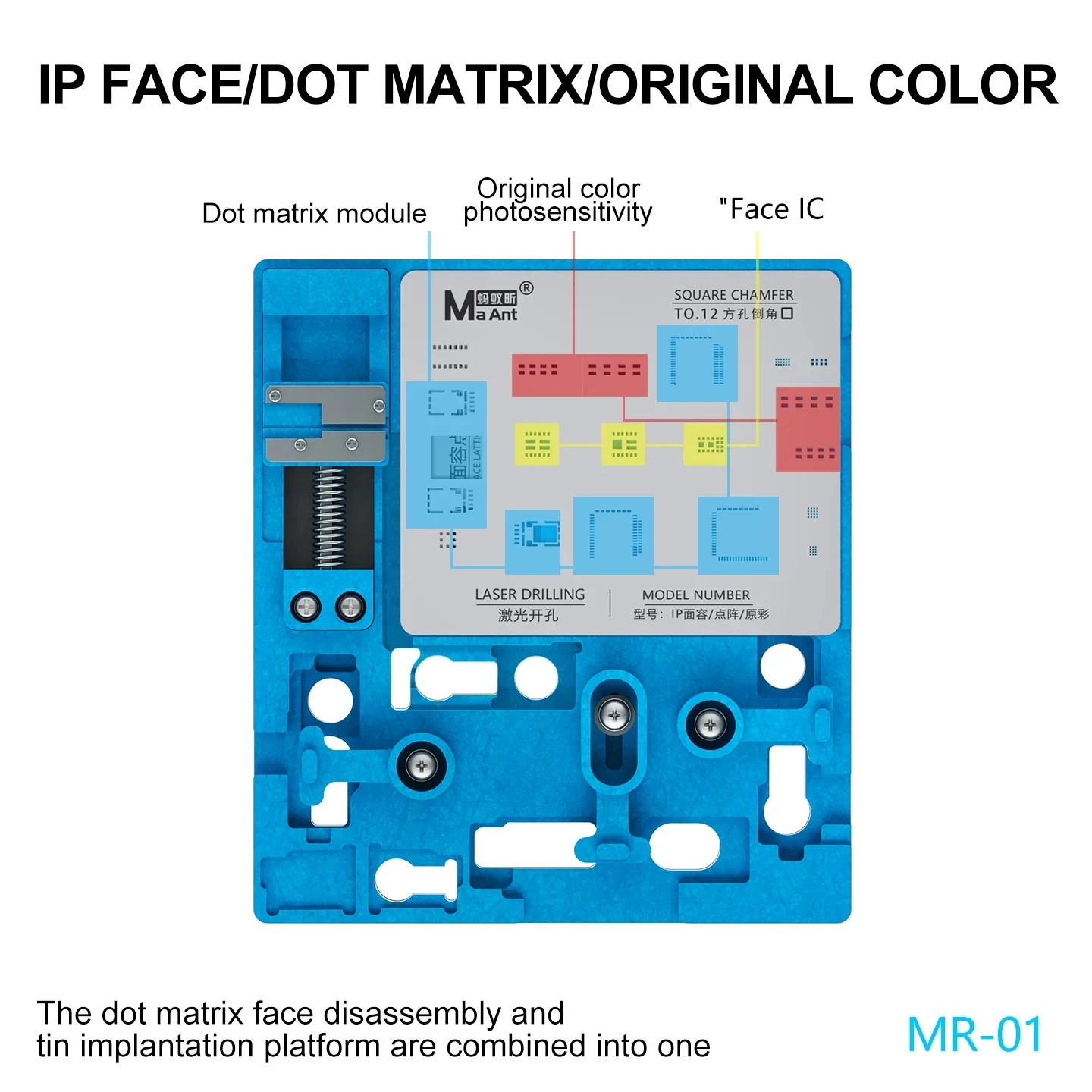 MaAnt FACE ID BGA Stencil Platfrom for IP X-13/14/15/16/17 PM Dot Matrix Projector IC Chip Tin Template Welding Repair Fixture