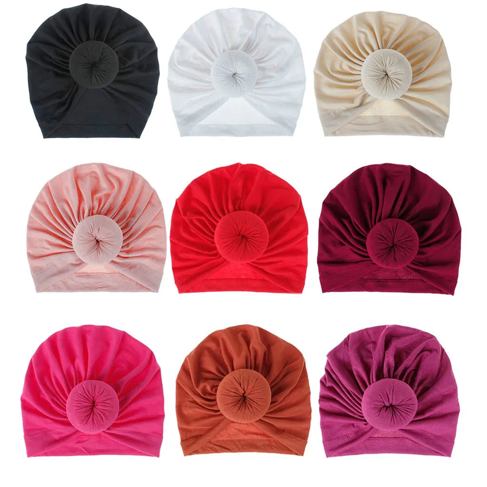 

Baby Hat Headdress Premium Material Durable Practical Cute Doughnut Design Cozy Charm Stretchy Cotton Fits Most Sizes Breathing