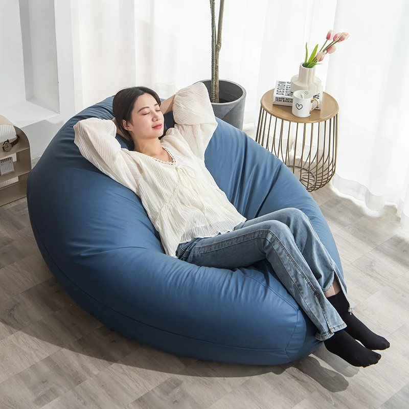 Tech Fabric Lazy Bean Bag Sofa Tatami Style Giant Single Seater Bedroom Waterproof Viral Bean Bag Chair Single Sofa Chair