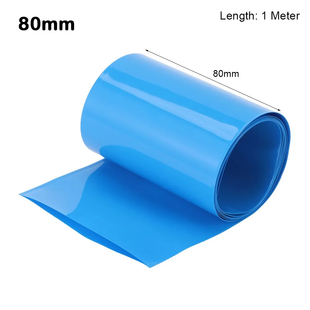 1Meter/Pack New Li-ion Wrap Heat Shrink Tube 18650 Battery Pack PVC Shrinkable Film 70-200mm Width Multi Sizes Tape Sleeves