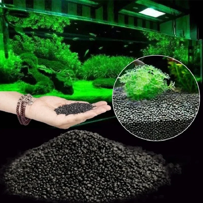 Aquarium Plant Nutrient Substrate, Black Aquatic Grass Mud, Fish Tank Bottom Sand Soil, Aquascape Plant Seed Fertilizer