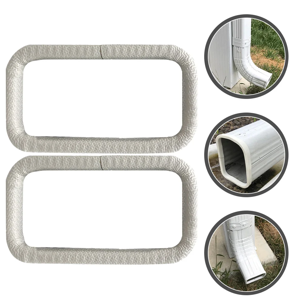2 Pcs Downwater Pipe Protection Cap Gutter Protector Guards Drain Covers Stop Leaves Downspout Leaf Pet End Safety Mask