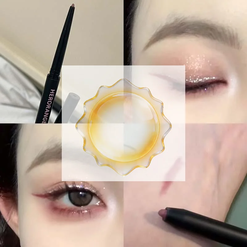 HERORANGE 아이라이너 젤 펜슬 방수 오래 지속되는 초미세 매트 아이라이너 펜 쉽게 바르는 눈 화장품