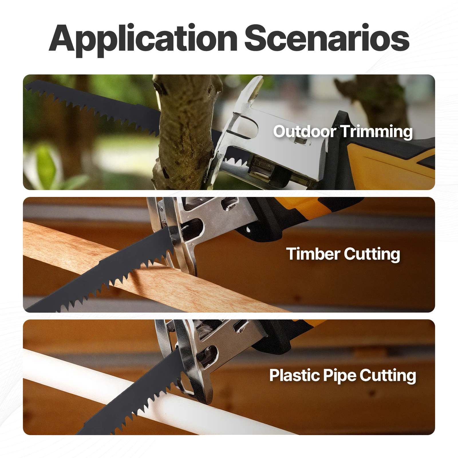 Vearter 5 Pçs/set S1531L Lâminas de Serra Alternativa 5TPI HCS Sabre Saw 240mm Para Curso de Corte Plactics de Troncos de Madeira úmida e úmida