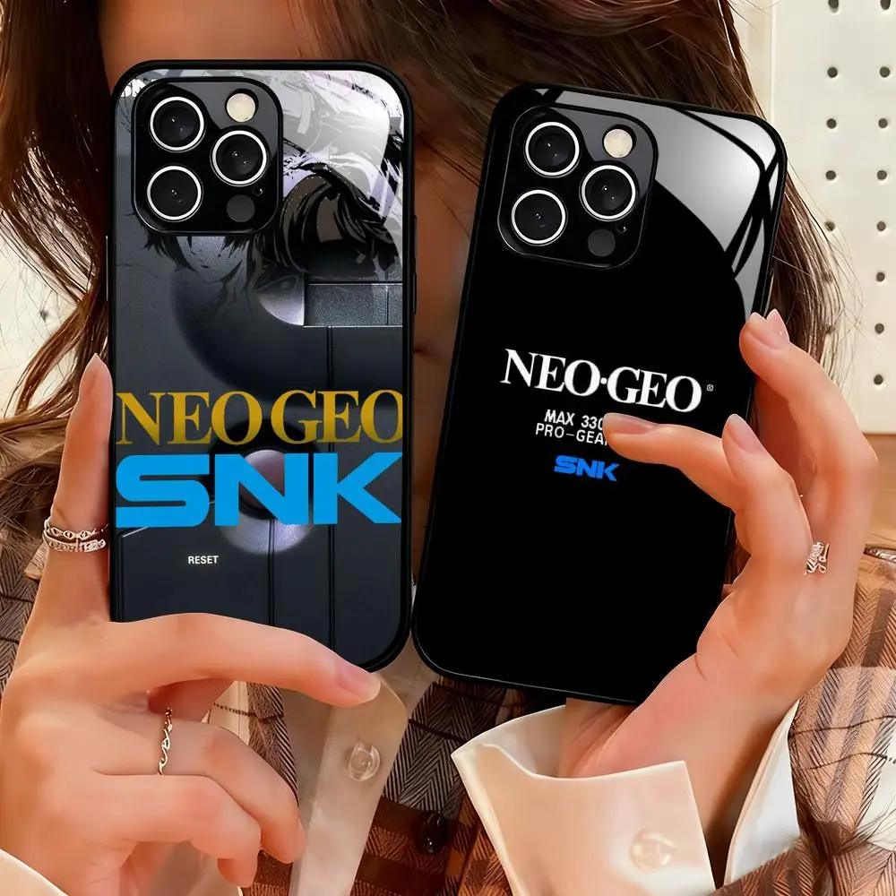 SNK Neo Geo Handyhülle für iPhone 17 16 15 14 13 12 11 X XR XS 8 Plus Mini Pro Max Glas Magnetische Handyhülle