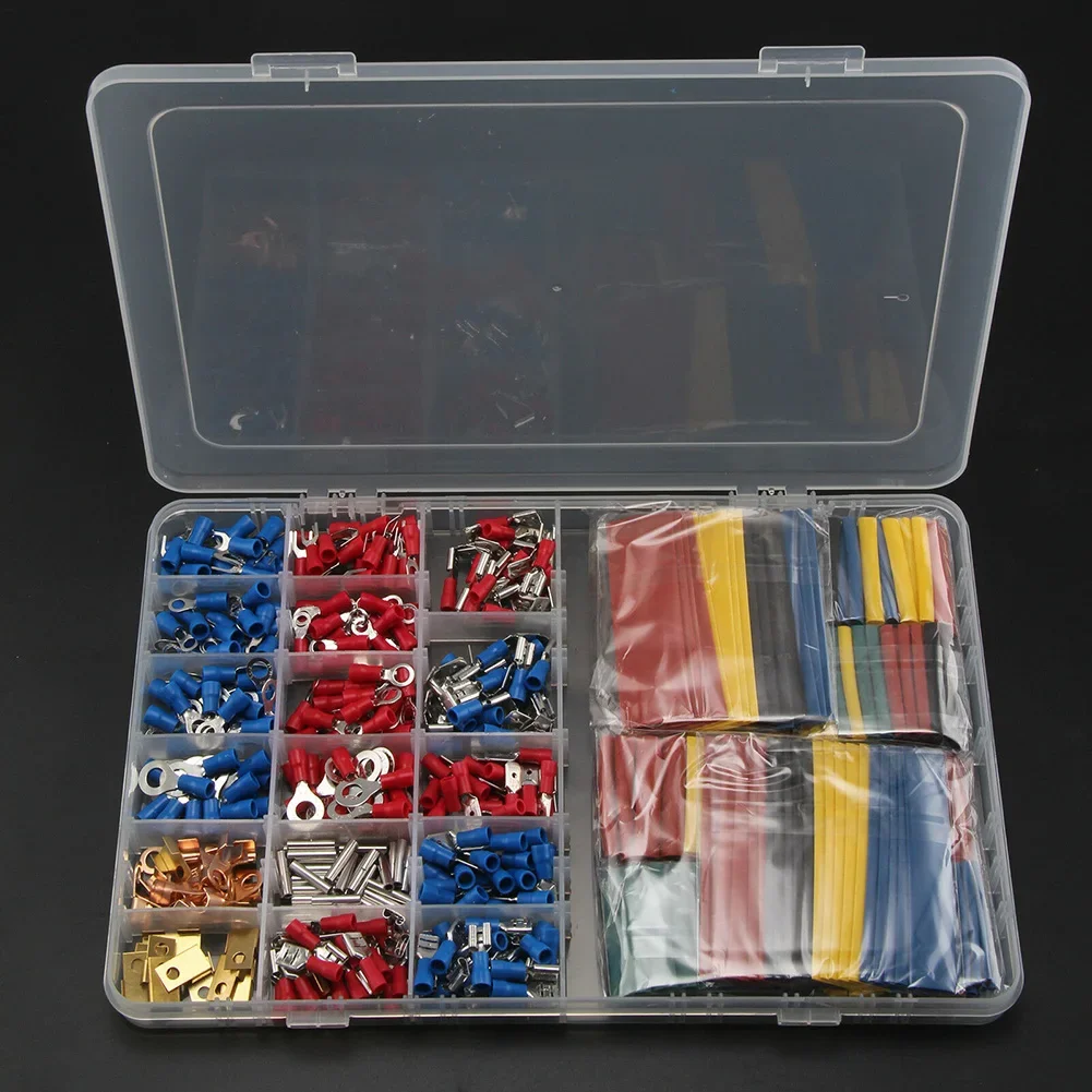 678PCS Automotive Electrical Terminals Kit with 17 Styles Crimp Connectors 328 Heat Shrink Tubing for Vehicle Wiring Systems