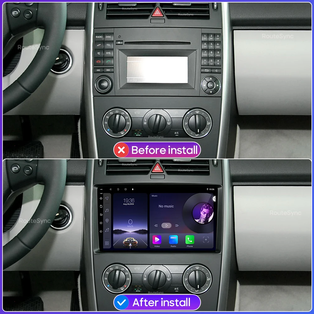 For Mercedes Benz B200 A B Class W169 A160 A180 A200 A220 2009 - 2012 Android Car Multimedia Player Carplay Auto Navigation GPS