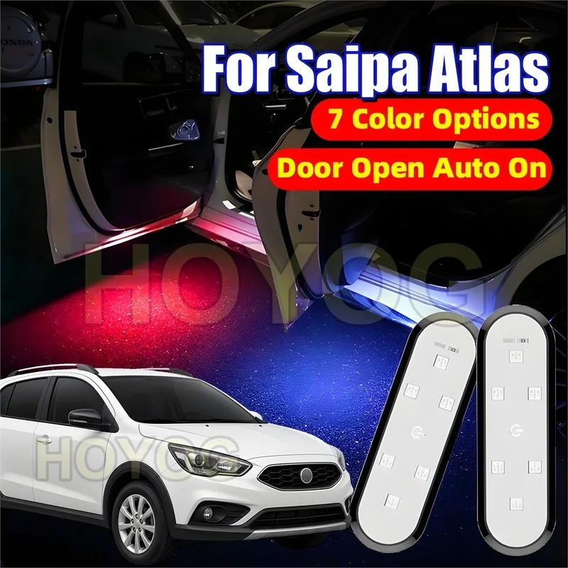 For Saipa Atlas 2018-2022 Wireless 1-4pcs Car Door Courtesy Light with a Magnetic Sensor and No-Drill Installation