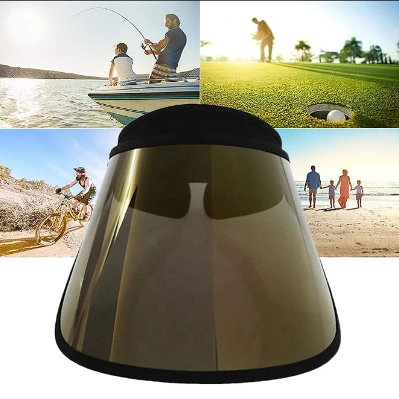 Silver sun hat outdoor sports golf  men's and women's UV resistant helmet sun cap professional mirror sun hat  beach accessories