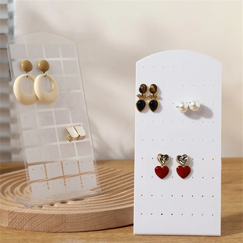 72 Holes Plastic Jewelry Display Show Rack Earrings Pendant Ear Hook Stand Storage Shelf Showcase Organizer Holder