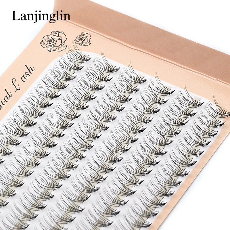 Individual Lashes 3/6 Rows Bundles Eyelash Extension Natural Eyelashes Individual Cluster Spikes Lashes Premade Cilia maquiagem