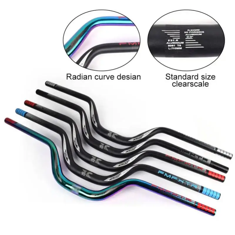 Guiador MTB Weightened Riser, Barra transversal com ângulo grande, Guiador em forma de andorinha, Peças de ciclismo, 720mm, 780mm