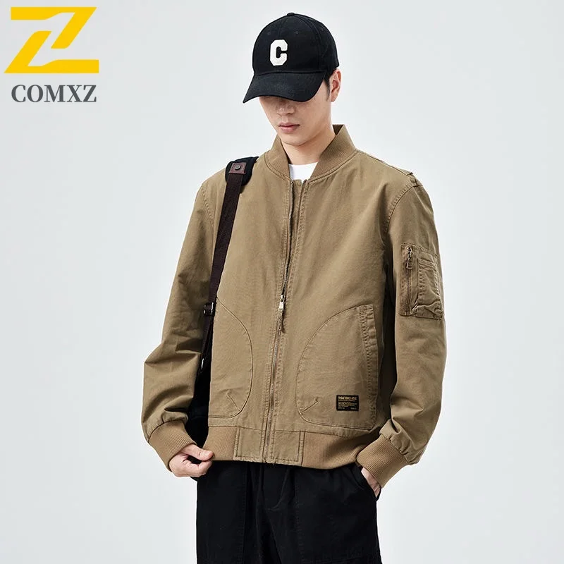 

COMXZ, мужская одежда большого размера, осенне-зимняя новая ветрозащитная водонепроницаемая универсальная модная повседневная уличная деловая куртка высокого качества