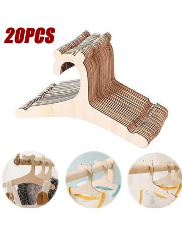 5/10/20/50pcs Baby Clothes Rack Cute Bear Wooden Children Clothing Hanger Home Girl Princess Room Nursery Decor for Kids Present