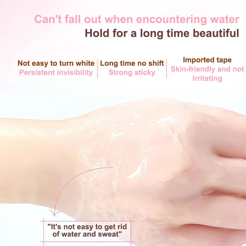 256 パッチ二重まぶたテープベージュ自己粘着アイメイクステッカー透明目に見えない二重まぶたテープ大きな目メイク