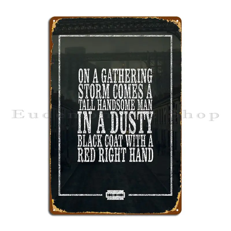 اليد اليمنى الحمراء علامة معدنية حفلة سينما مخصص نادي سينما تين تسجيل ملصق