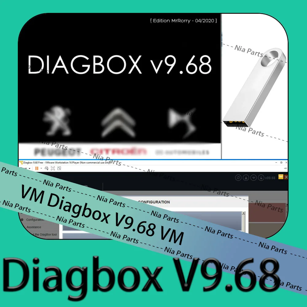 

PP2000 software Diagbox V9.68 VM Repair tools Maintenance Tools tuning cars trucks obd2 diagbox 9.68 Code reader Diagnostic tool