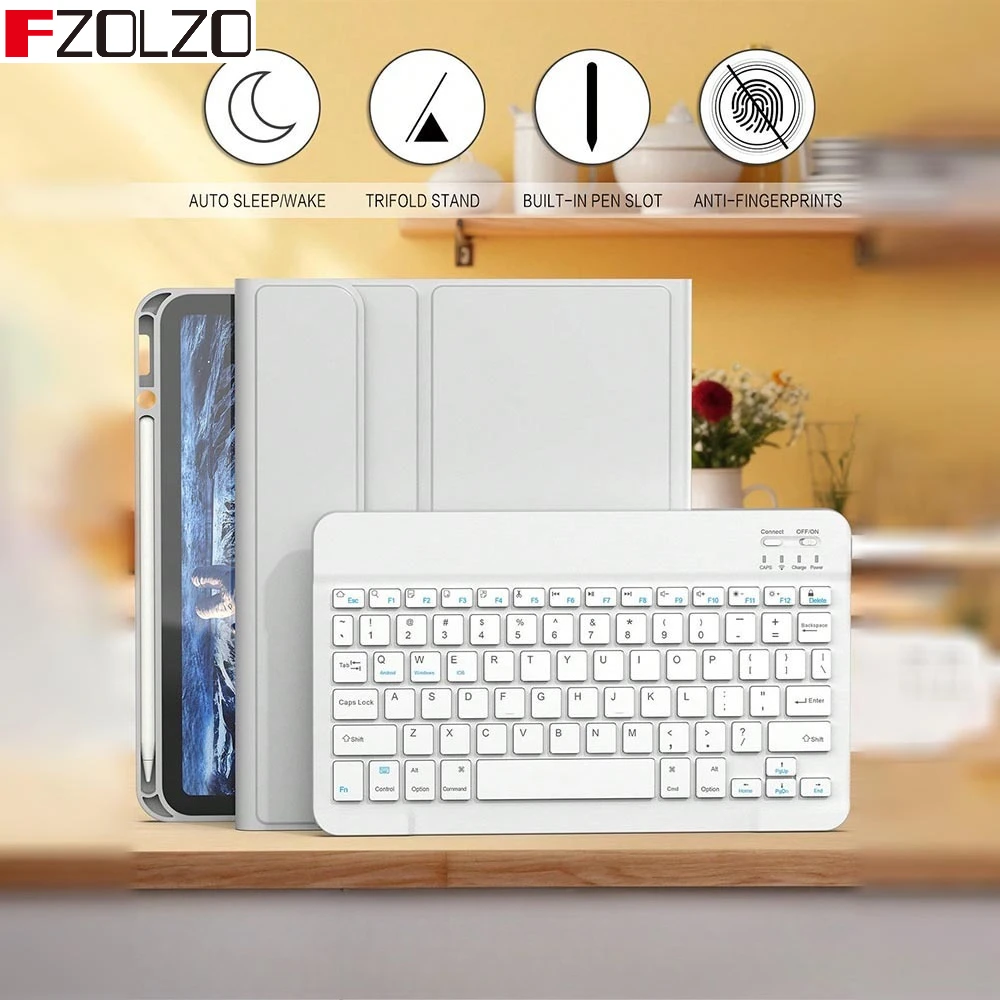 For iPad Pro11 1/2/3/4 gray Tablets Keyboard Cover for iPad Air 10.2Inch 2026 M4 M3 M2 Case iPad 10th 11th Generation 2025 Funda