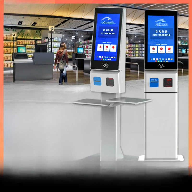 Unmanned supermarket self-service cash register settlement machine queuing number self-service end point machine