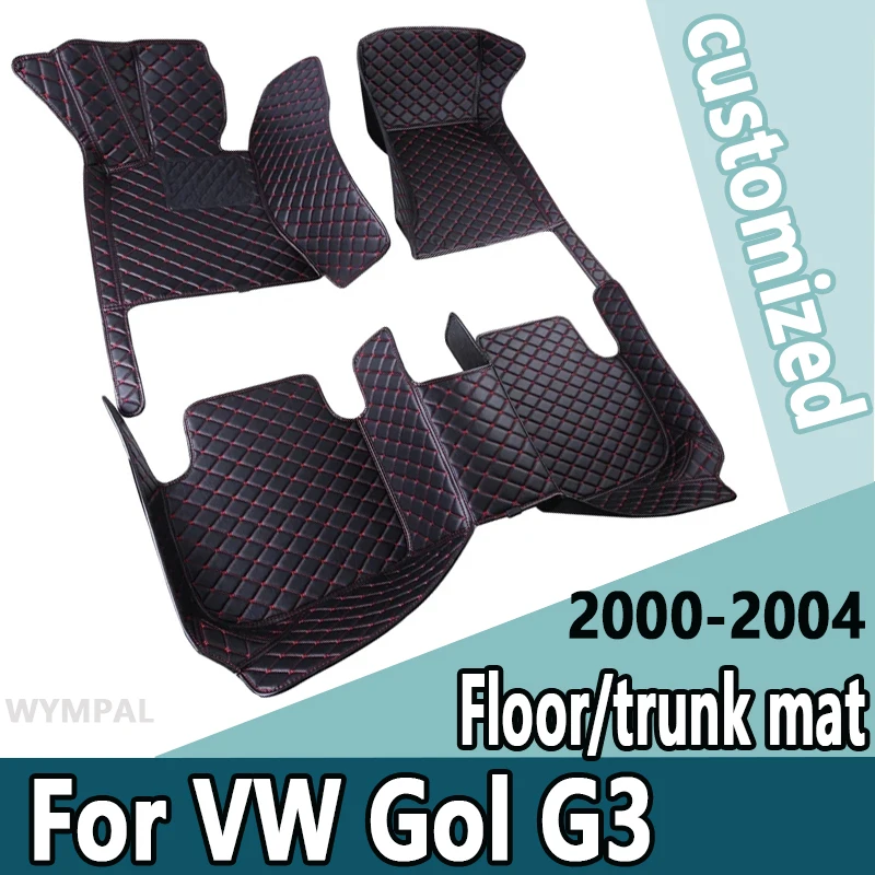 Car Floor Mat For VW Gol G3 2000 2001 2002 2003 2004 4 Doors Diamond Leather Luxury Woman Foot Pad Auto Carpet Accessory