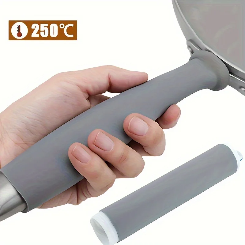 

Pot Handle Heat Insulation Silicon Cover Anti-Scalding Rubber Handle Cover Heat Insulation Sleeve for Various Cookware