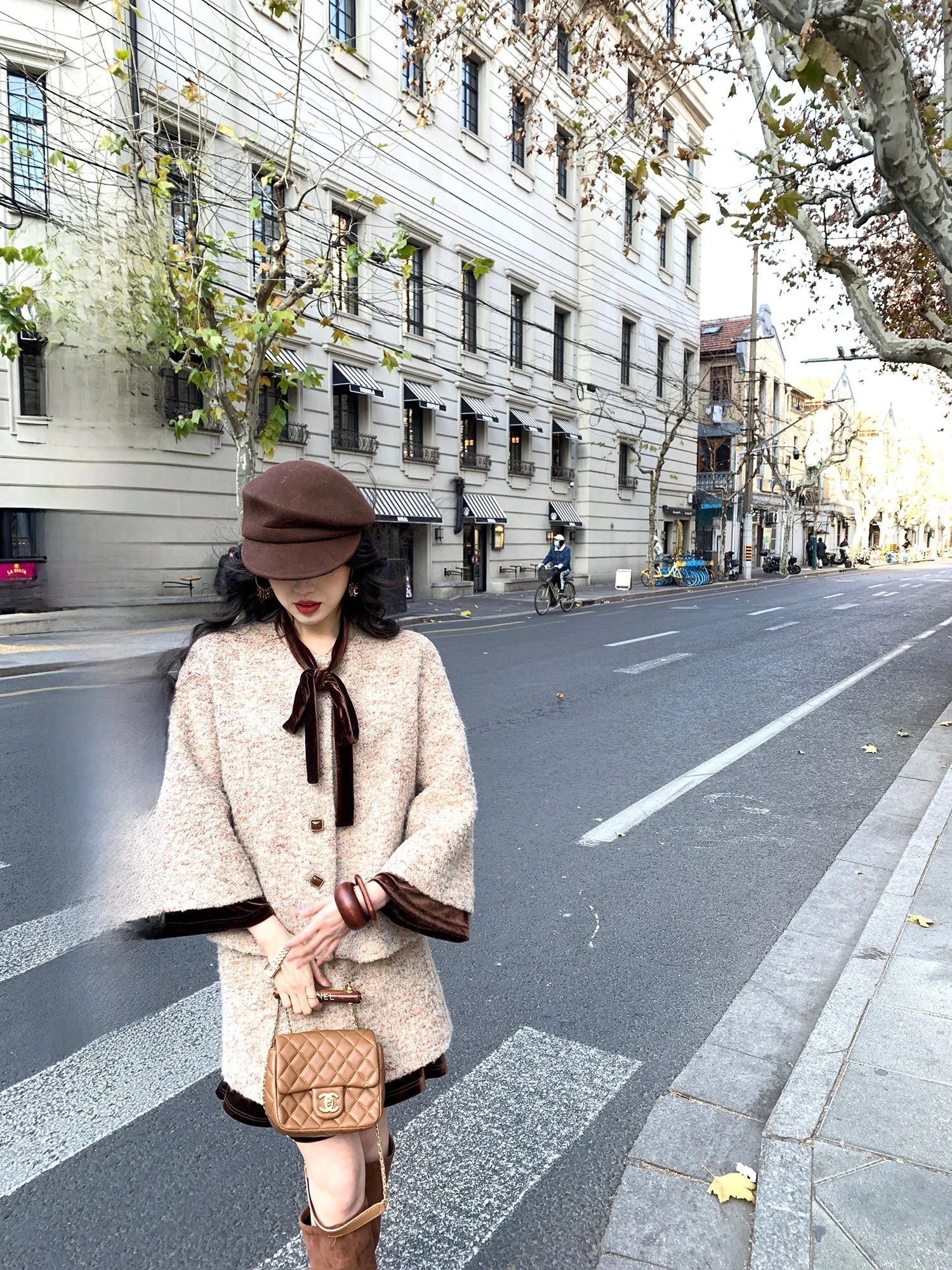 

Eees Large Vintage Velvet Tweed Patchwork Perfume Sle Jaet Skirt Set Women's Faion Spring Collection Chinese Manufacturer