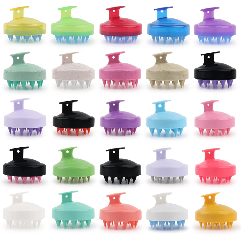 

1Pc Silicone Shampoo Brush Head Scalp Massage Comb Hair Washing Combs Bath Shower Body Massage Brushes Salon Hairdressing Tools